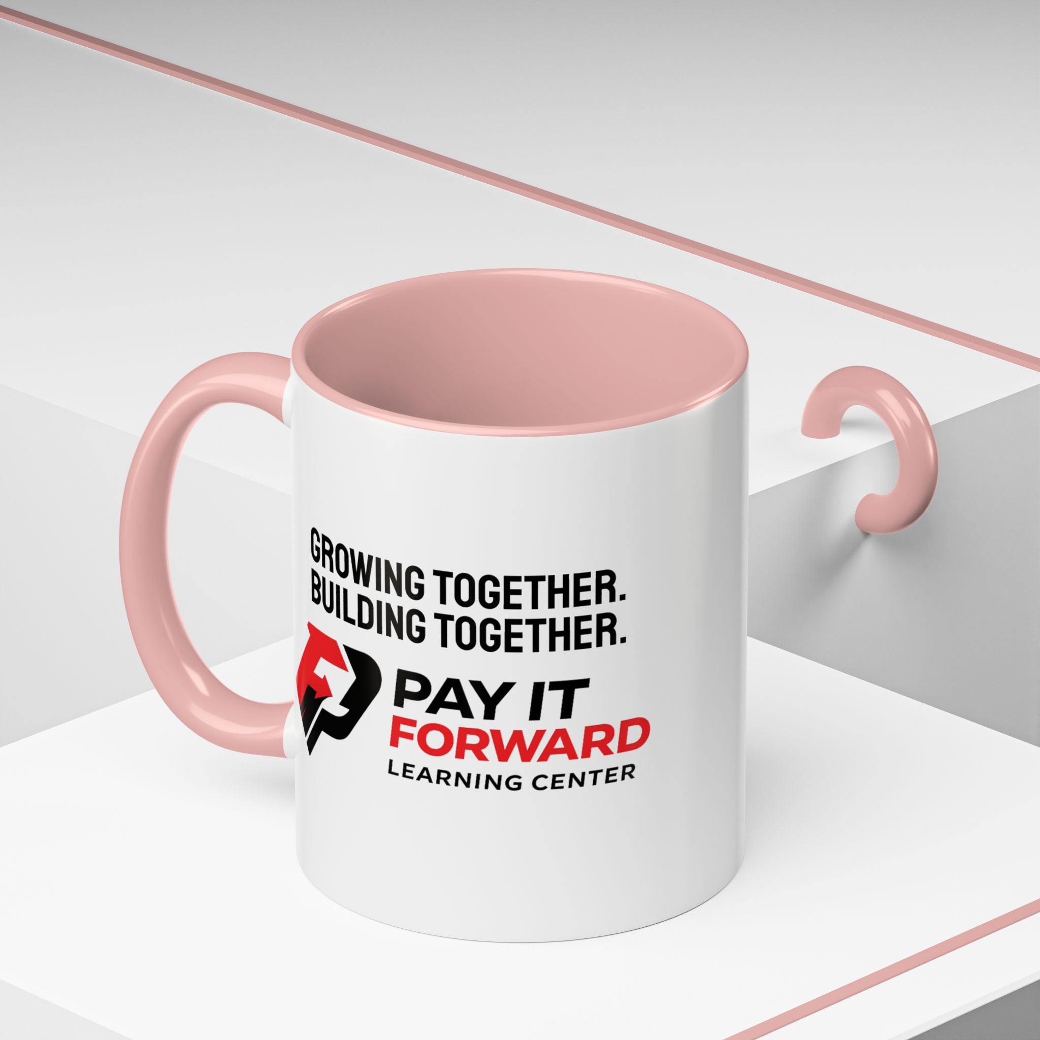 Accent Coffee Mug — Growing Together. Building Together. Pay It Forward' Coffee Mug (11/15 oz)