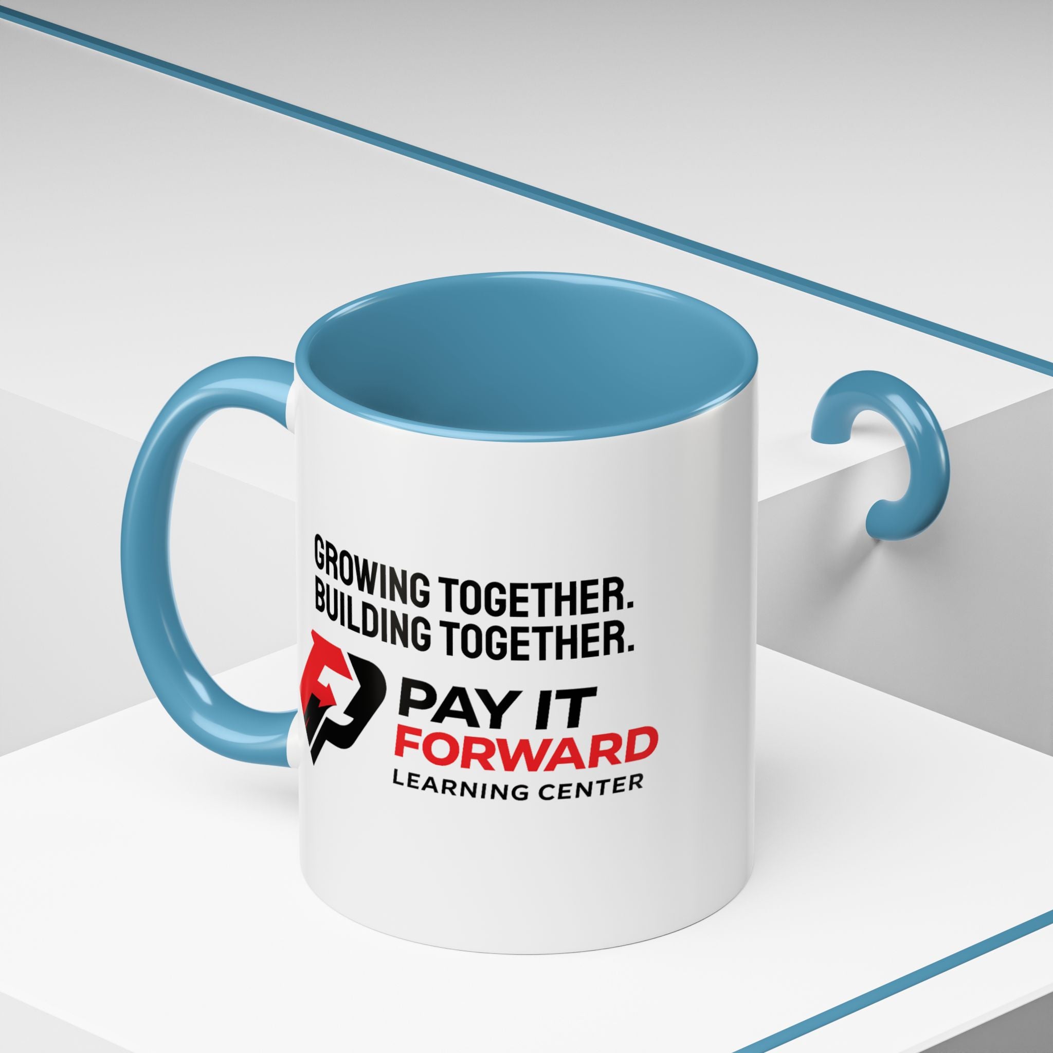 Accent Coffee Mug — Growing Together. Building Together. Pay It Forward' Coffee Mug (11/15 oz)