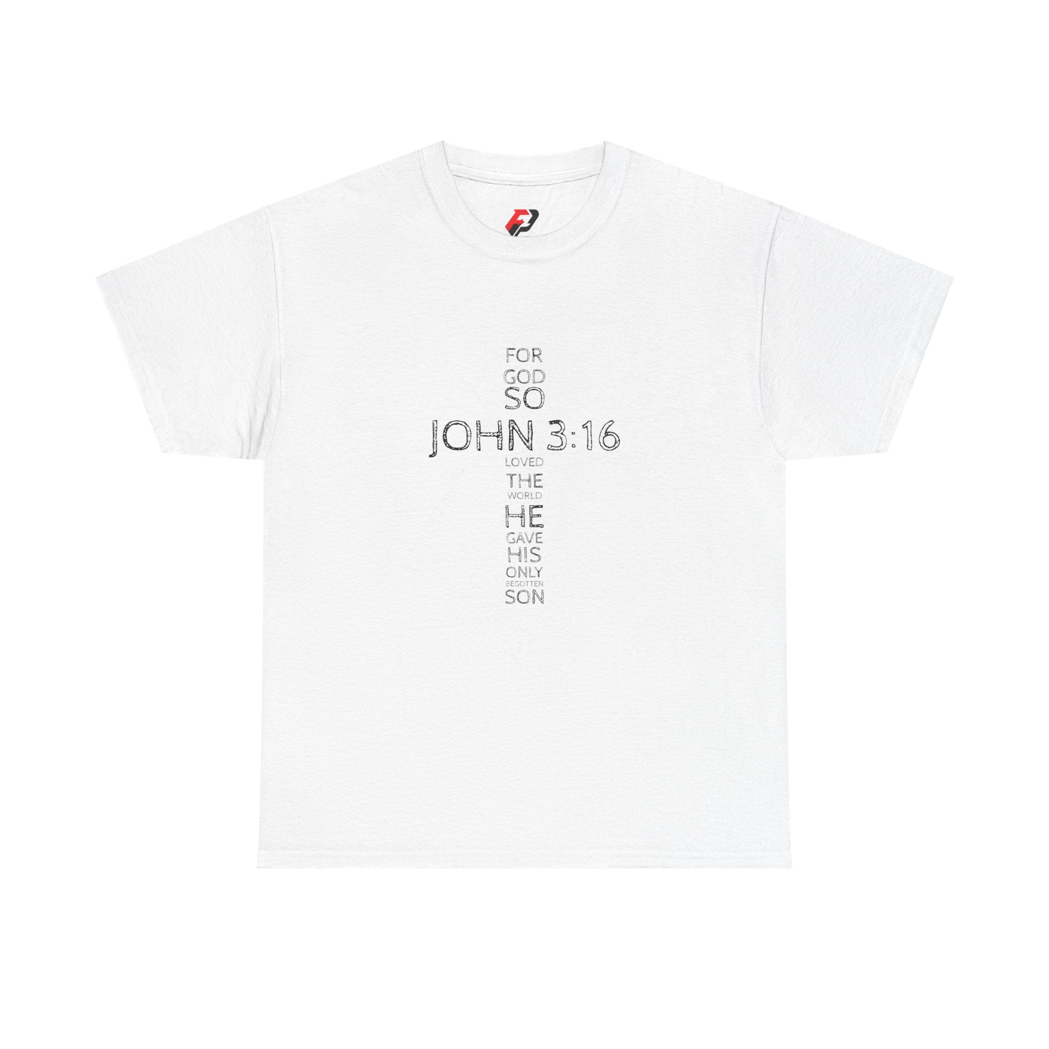 John 3:16 Cross Christian T-Shirt — Faith Gospel Tee