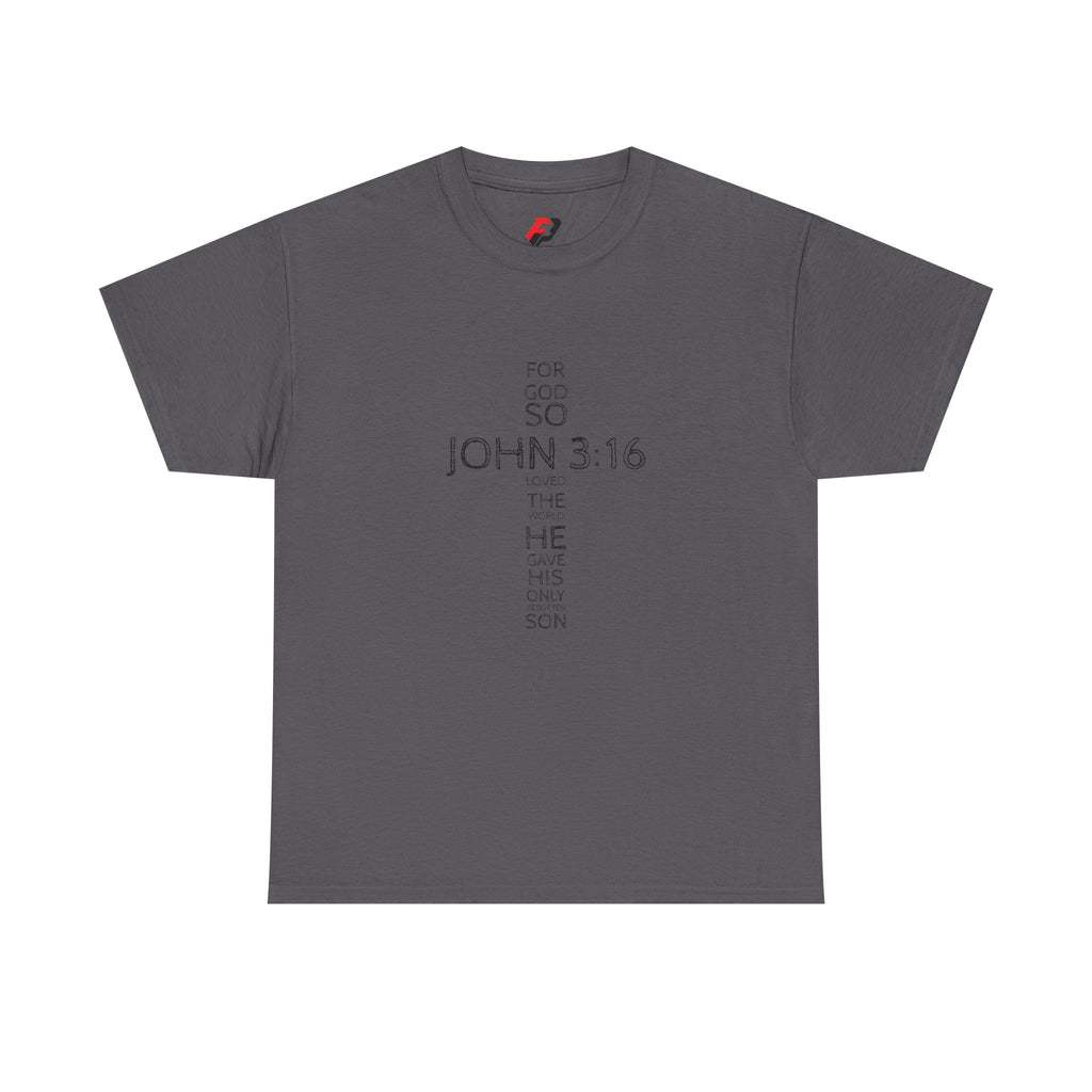 John 3:16 Cross Christian T-Shirt — Faith Gospel Tee