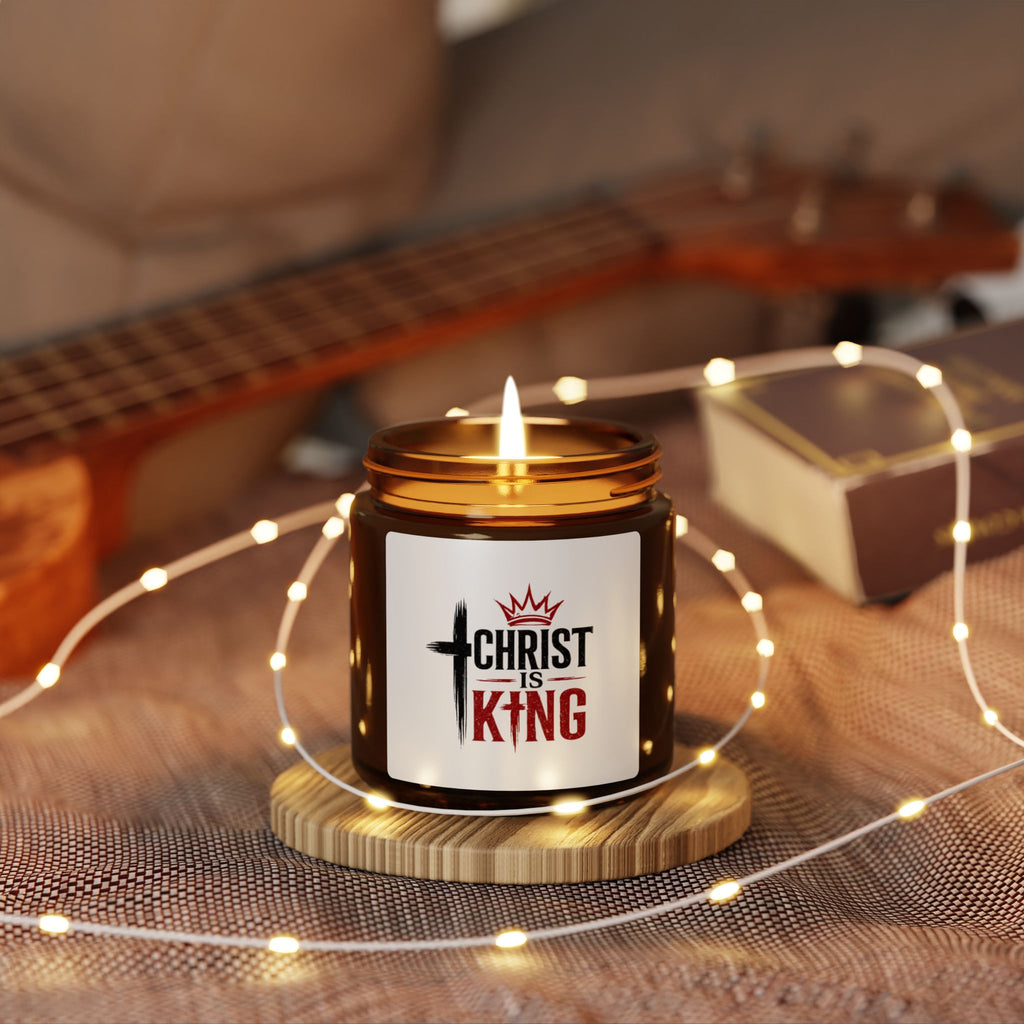 Christ Is King Scented Soy Candle — Amber Jar (Multi-Size)