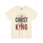 Christ Is King T-Shirt — Christian Faith Tee with Crown & Cross Design
