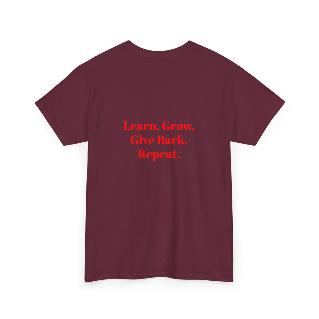 Pay It Forward Learning Center T-Shirt — "Learn. Grow. Give Back. Repeat."
