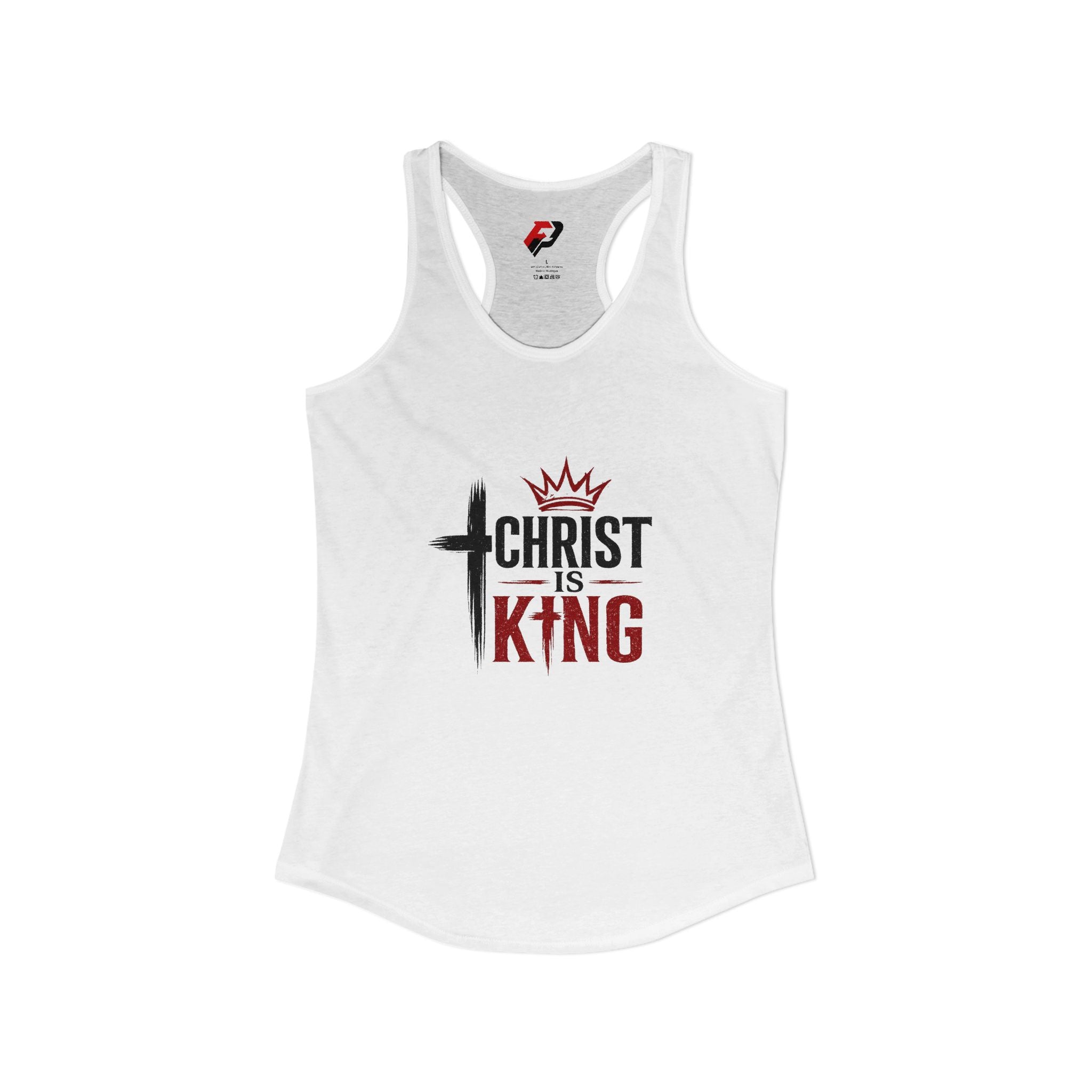 Christ Is King Racerback Tank — Women's Faith-Based Christian Tank Top